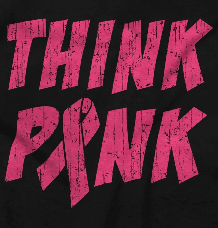 Think Pink Junior Fit V-Neck T Shirt