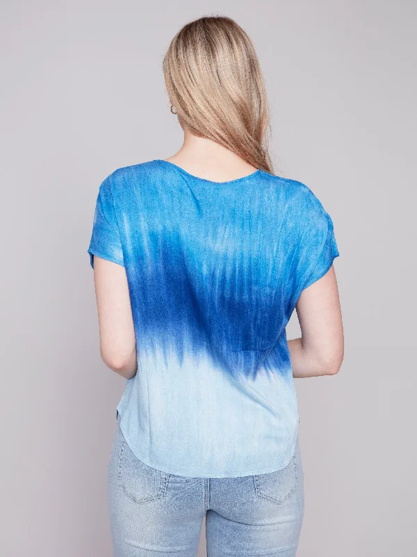 Tie Dye Dolman Top - Sky