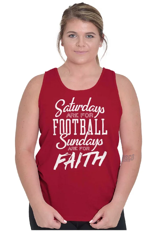 Weekend Football & Faith Tank Top