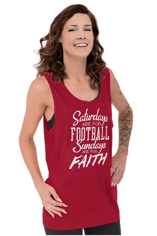 Weekend Football & Faith Tank Top