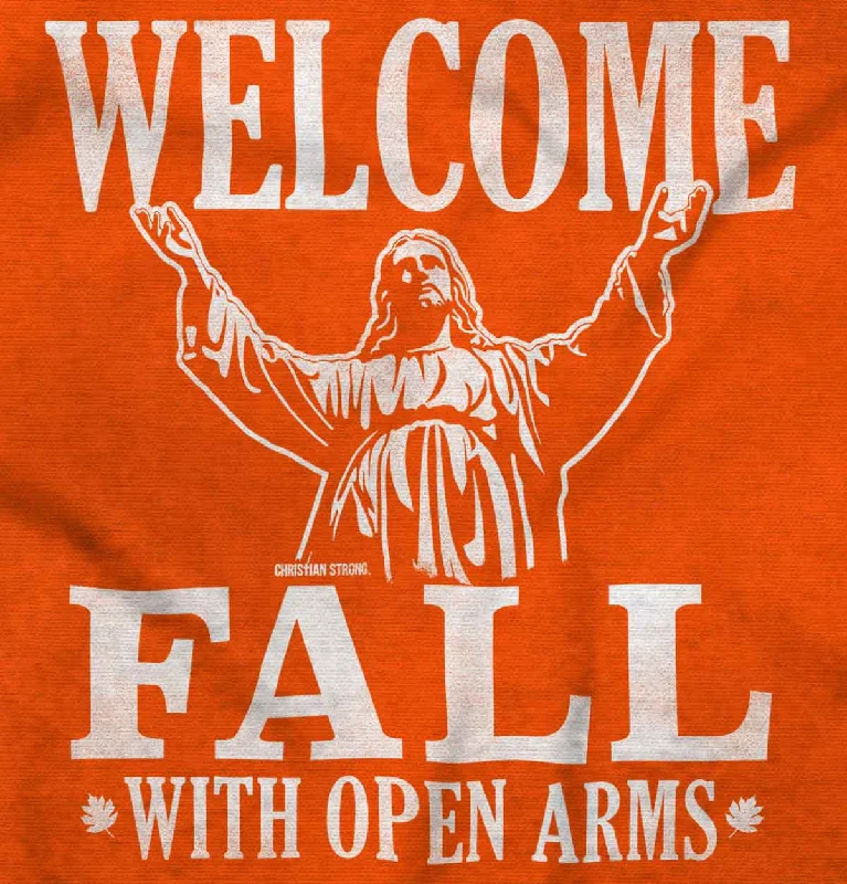 Welcome Fall Ladies T Shirt