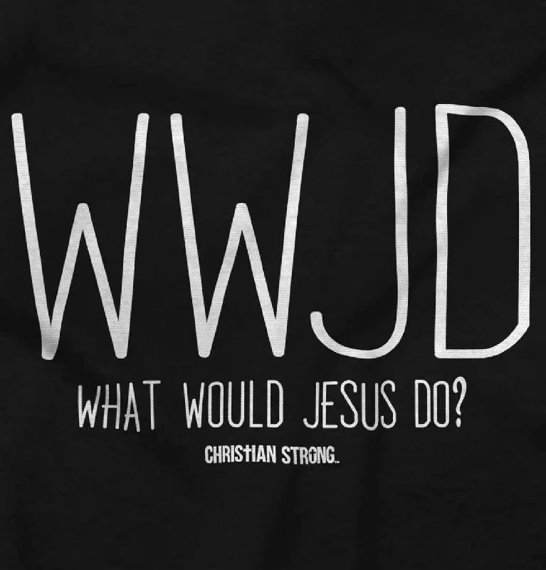 WWJD Junior Fit V-Neck T-Shirt